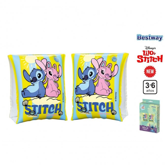 Manguitos de natación de Stitch y Angel para niños de 3 a 6 años 2