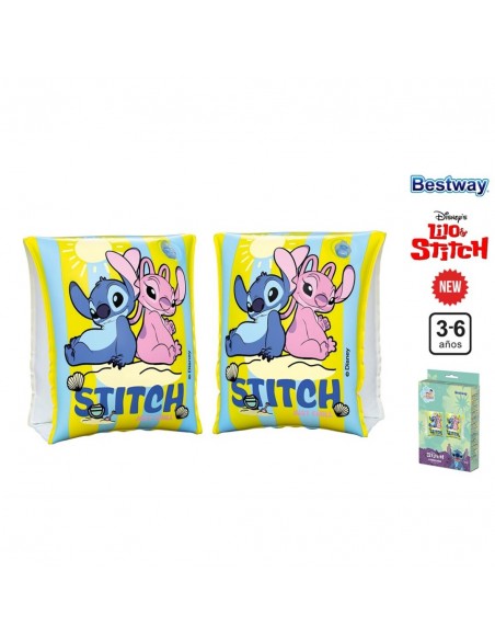 Manguitos de natación de Stitch y Angel para niños de 3 a 6 años