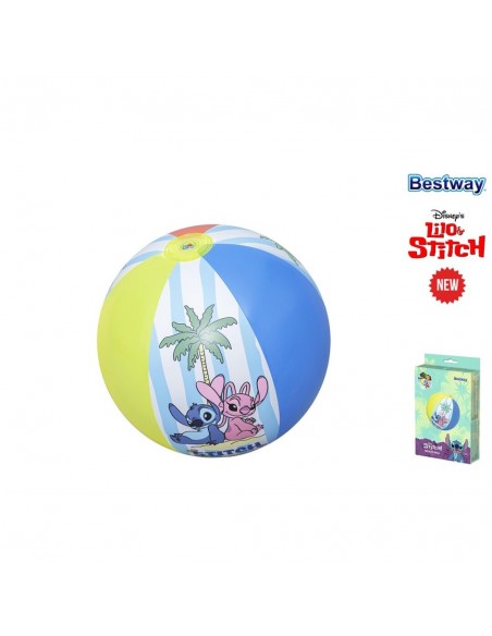 Pelota hinchable de Stitch y Angel Disney marca Bestway de 51 cm para niños.