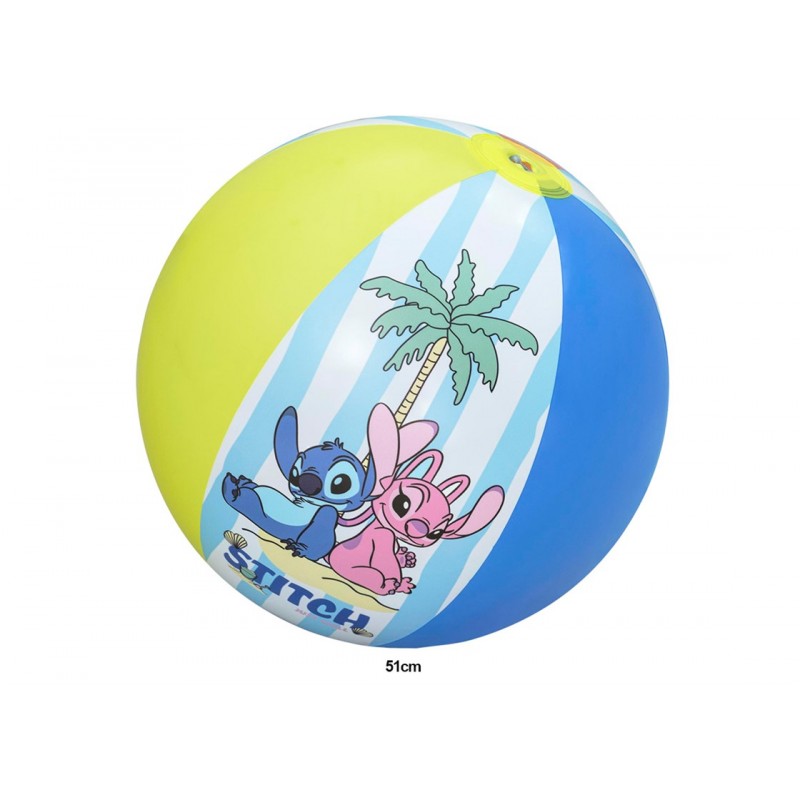 Pelota hinchable de Stitch y Angel Disney marca Bestway de 51 cm para niños.