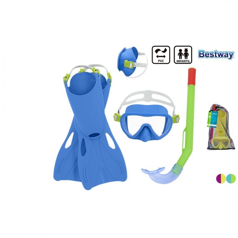 Conjunto Completo Buceo PVC Infantil Bestway