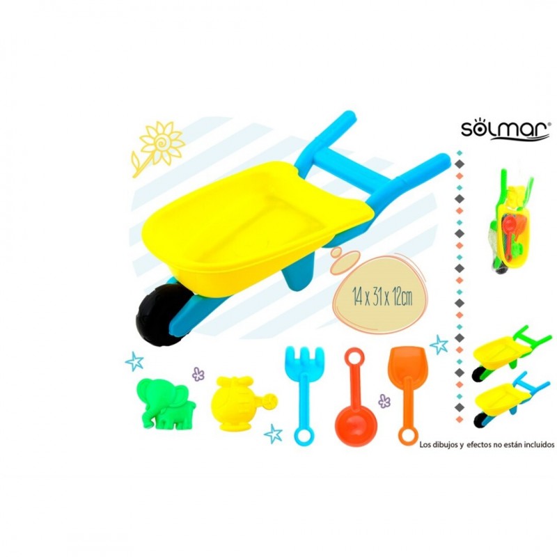 Set Playa Carretilla 6 Pcs.14x31x12 CM.