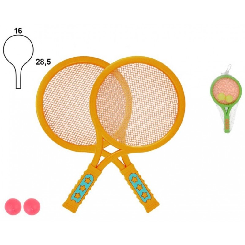 Set 2 Raquetas y 2 pelotas 28,5x16 CM.