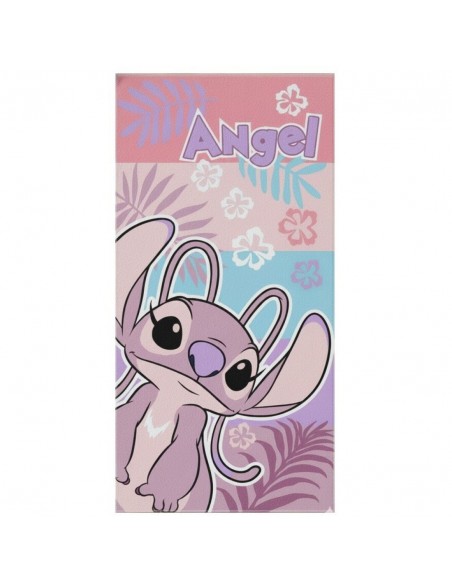 Toalla de playa de microfibra Angel Lilo y Stitch Disney rosa 140x70 cm