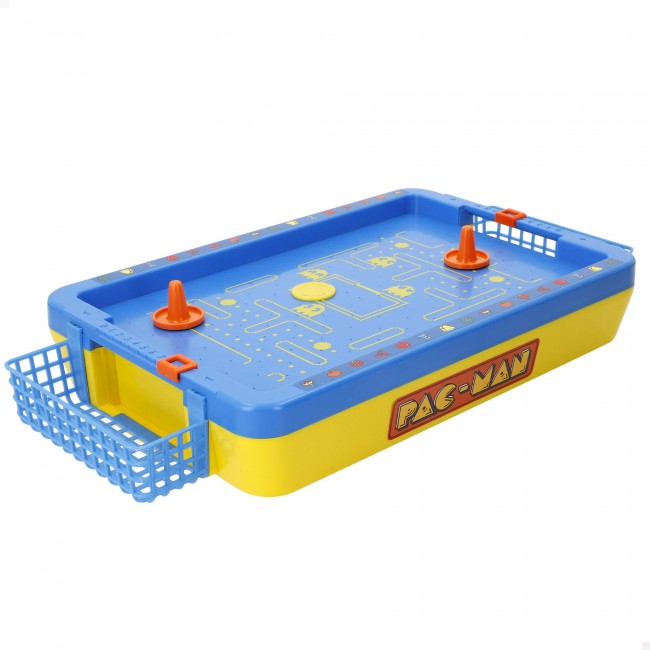 Juego de Air Hockey de mesa eléctrico Pac-Man Mini Arcade de 36 cm con porterías, empujadores y caja de presentación. 2