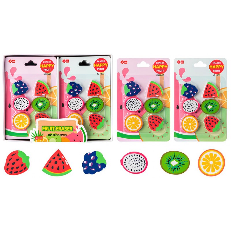 BLÍSTER 6 GOMAS FORMA FRUTA