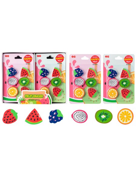 BLÍSTER 6 GOMAS FORMA FRUTA