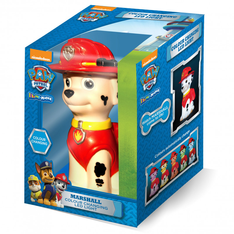 LÁMPARA LED DISTINTOS COLORES  MARSHALL PAW PATROL 13X6