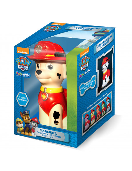 LÁMPARA LED DISTINTOS COLORES  MARSHALL PAW PATROL 13X6