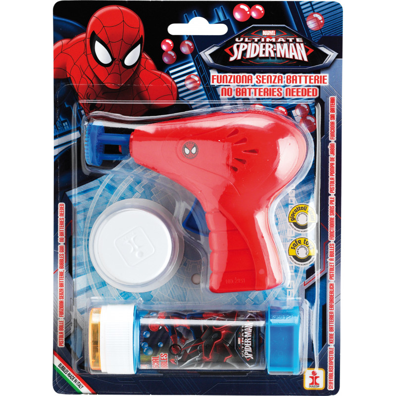 PISTOLA + TUBO POMPAS SPIDER-MAN 60 ML.